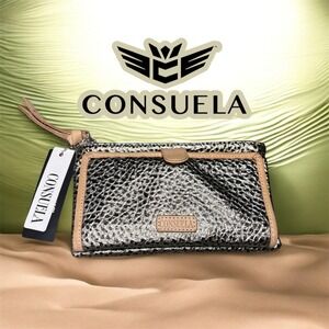 NWT Consuela Wesley Slim Wallet Metallic